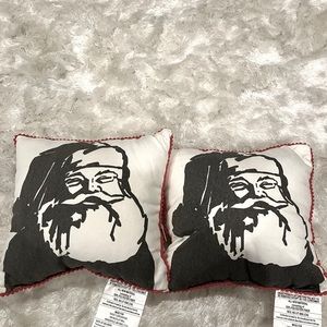 Set of 2 Santa pillows, new!